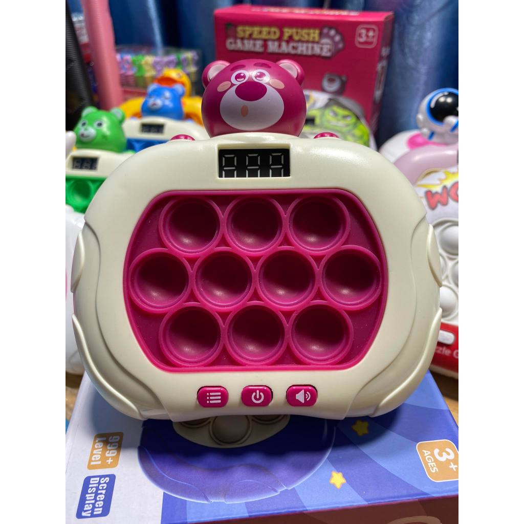 POP IT ĐIỆN TỬ 999 LEVEL MÁY CHƠI GAME CẦM TAY THỂ HỆ THỨ HAI CÓ ĐÈN LEAD ĐẾM LƯỢT NÂNG CẤP 999LV HÌNH GẤU DÂU