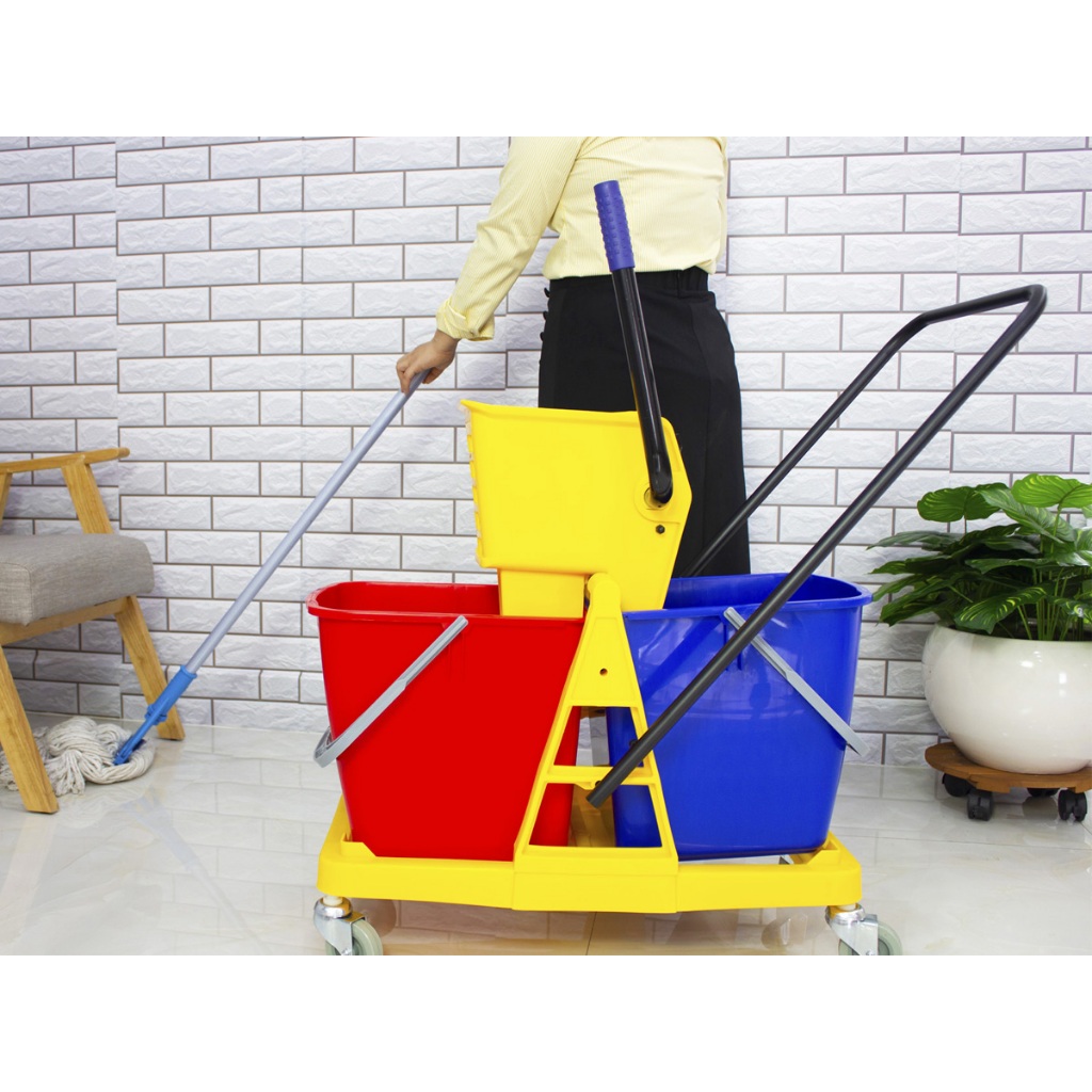 Xe vắt nước lau nhà 2 ngăn HiClean HC073