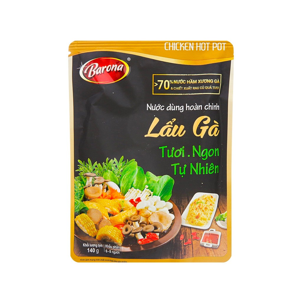 Nước dùng hoàn chỉnh lẩu gà Barona gói 140g [Hà Nội giao hàng hỏa tốc] - Ảnh 2