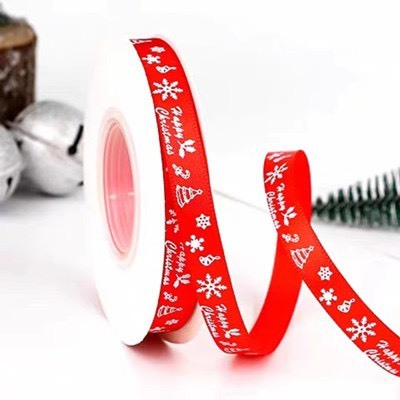 Dây Ruy Băng Lụa Chữ_❤️Noel_Merry Chrismast❤️ _Cuộn 25m