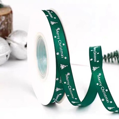 Dây Ruy Băng Lụa Chữ_❤️Noel_Merry Chrismast❤️ _Cuộn 25m