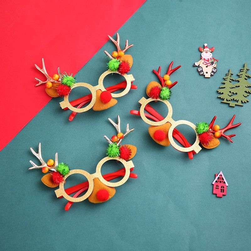 Đồ chơi noel, kính noel giáng sinh hình tuần lộc, người tuyết, ông già noel thiết kế bền đẹp cho bé và người lớn