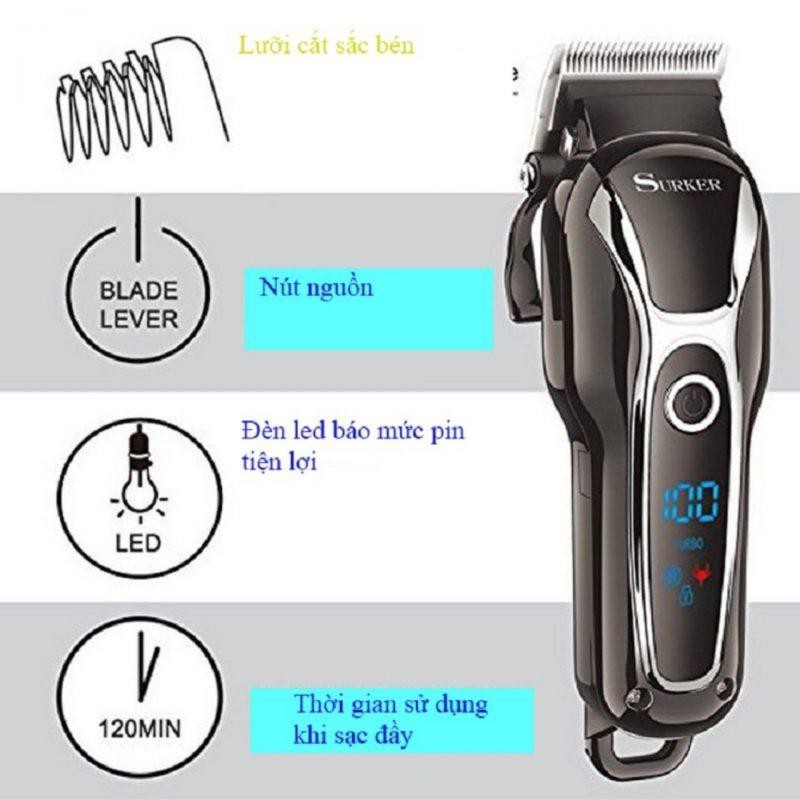 Tông Đơ, Tăng Đơ Cắt Tóc Không Dây Lưỡi sứ Cao Cấp Suker 805 - Chuyên Nghiệp - Salon Tóc - Beauty