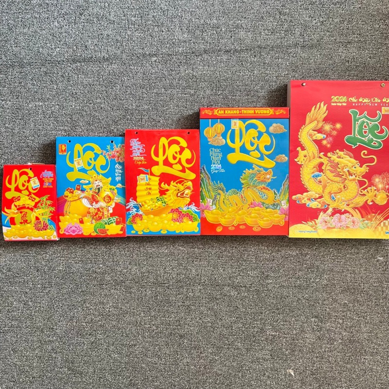 Lịch Bloc 2024 Giáp Thìn Các Kích Thước, Bloc Lịch Xé