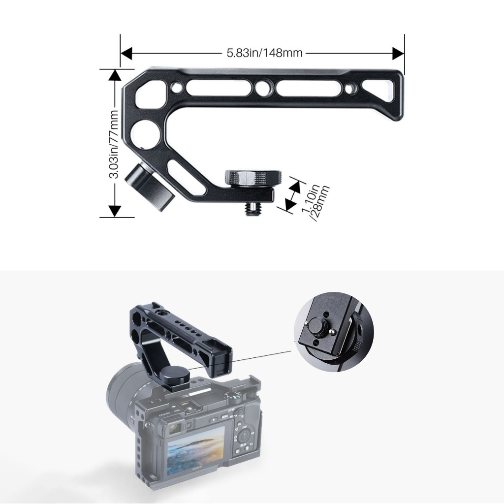 Tophandle Tay cầm nắm khung giá máy ảnh rig cage Top handle Tophandheld quay video quay phim gắn phụ kiện Top Handheld