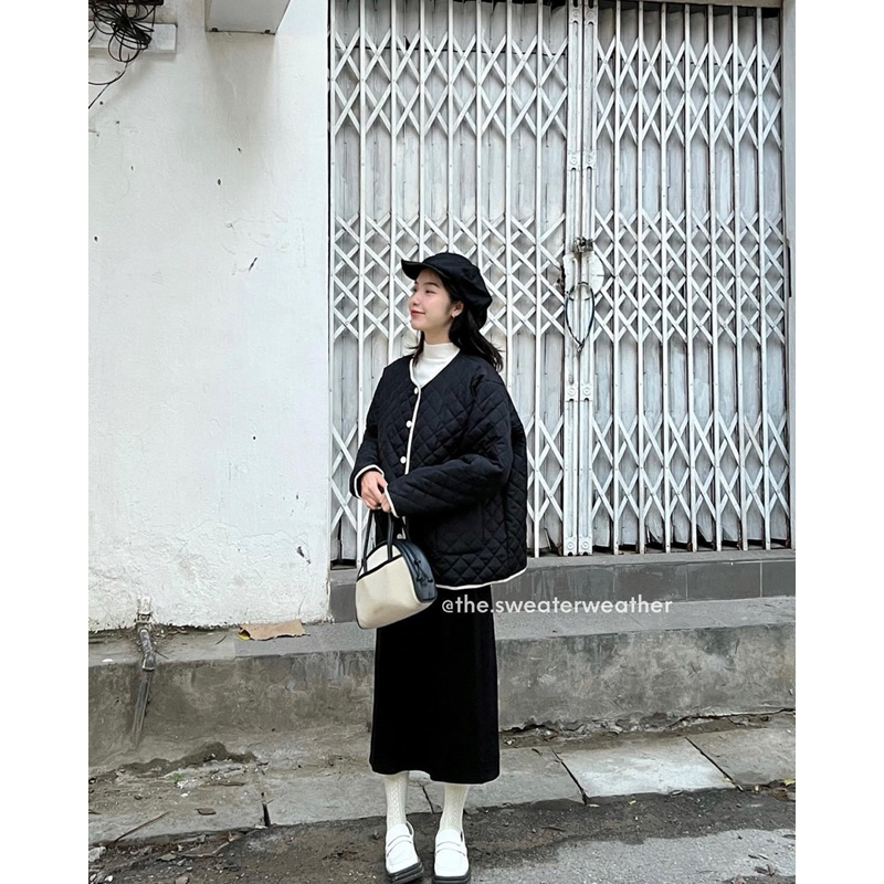 Áo phao trám chần bông viền the.sweaterweather TSW