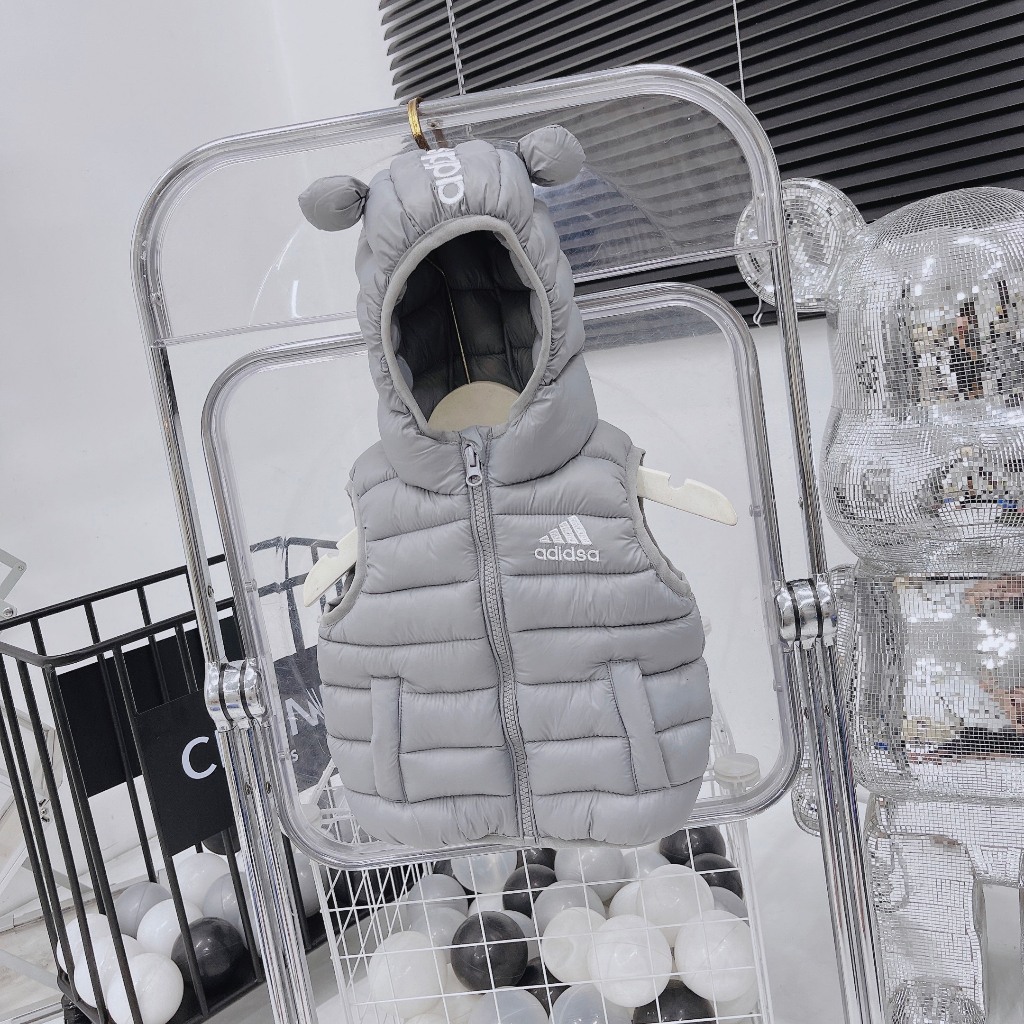 Áo phao gile siêu nhẹ cho bé trai bé gái từ 1-5 tuổi, Áo khoác Gile lông vũ cho bé