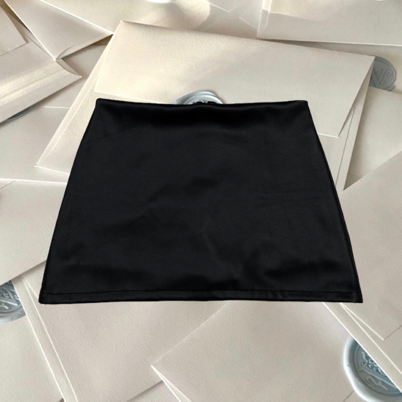 Chân váy da basic y2k Chlisty PU Leather Skirt co giãn 4 chiều dành cho nữ 40kg-80kg