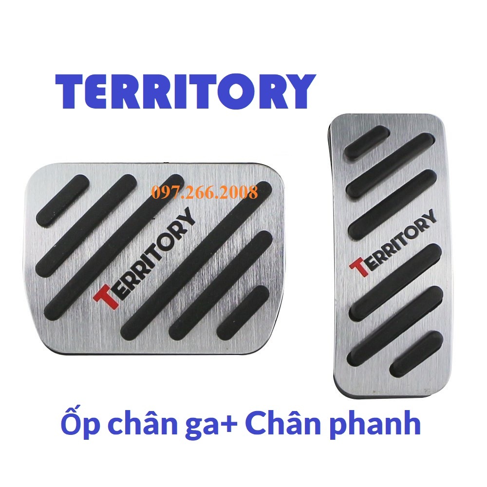 Ốp chân ga,chân phanh Cho Ford Territory (2022- 2022- 2023 ) Chống Trượt Bằng Hợp Kim Nhôm Chuyên Dụng
