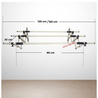Giàn phơi inox lắp ráp - Sào phơi thông minh xếp gọn Vinox 3T