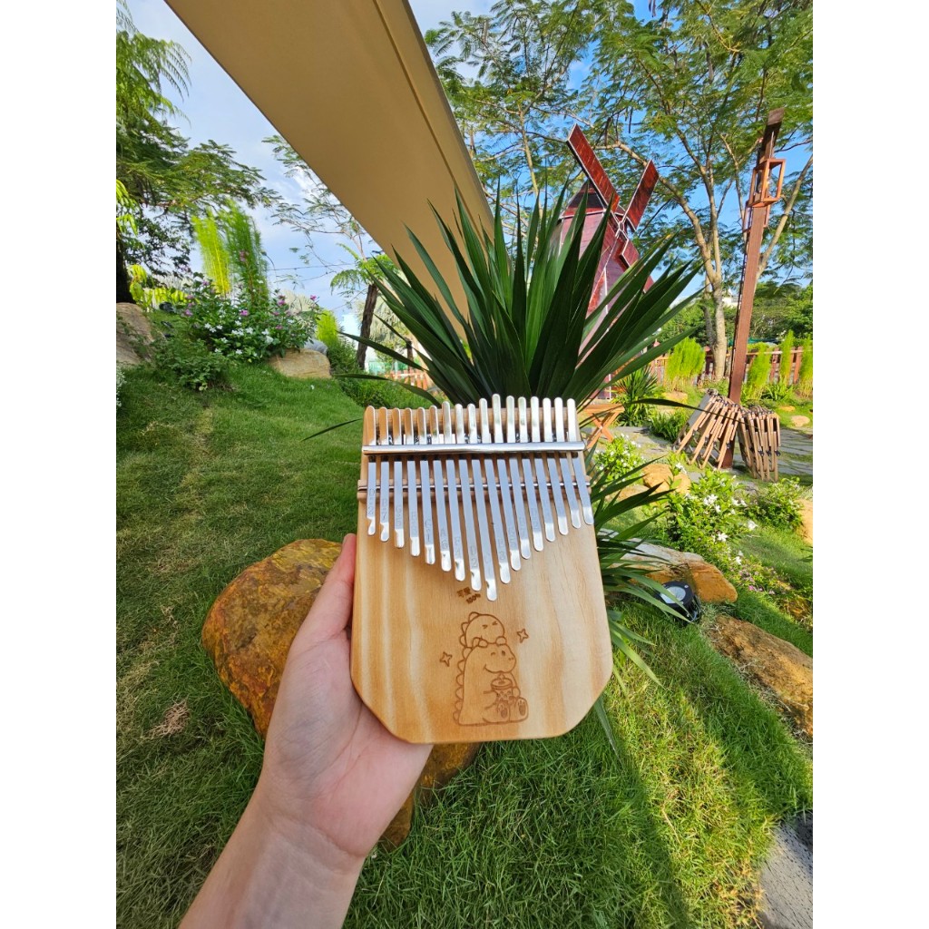 Cây đàn piano hình kalimba gỗ Mahogany cao cấp loại 17 phím LEAFMUSIC LS5100