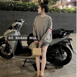   Mã FATREND0911 giảm đến 30k tối đa 99k  Áo Nỉ Sweater Nữ Form Rộng Vải Nỉ Bông Dày Dặn in VẠCH ĐỎ phong cách 2023 