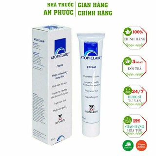 Kem Bôi Ngoài Da ATOPICLAIR ⚡ CAM KẾT CHÍNH HÃNG ⚡Giảm ngứa và khô da hiệu quả