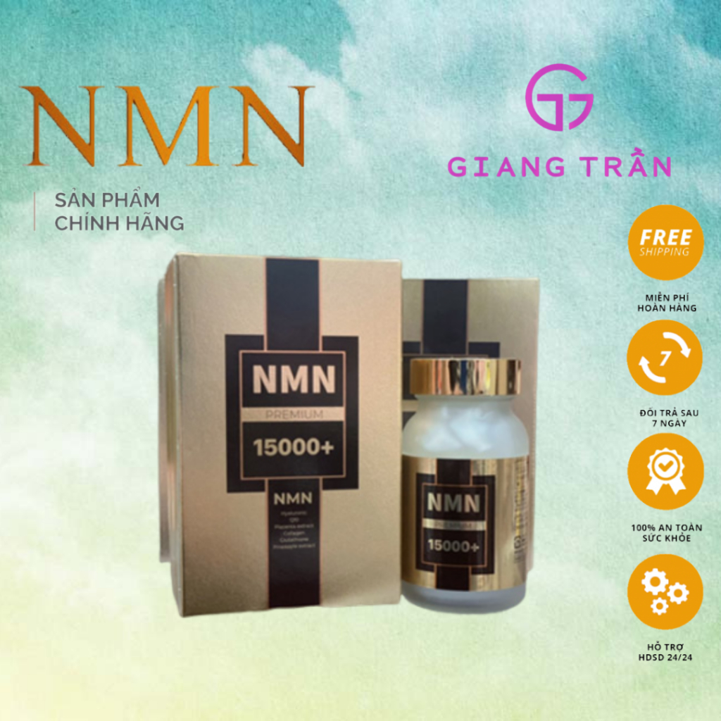 Viên uống NMN 15000+ hộp 60 viên trẻ hóa da Nhật Bản