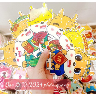 BAO LÌ XÌ 2024 mẫu mới năm rồng HOẠT HÌNH  (siêu nhân, doremon, con hổ,..)