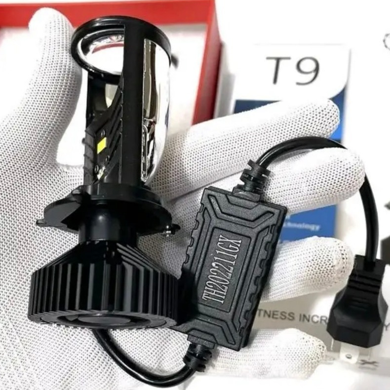 Đèn Led Pha Bi Cầu Mini T9 Siêu Sáng Chân H4 Lắp Mọi Dòng Xe Máy-Ô Tô.. Bảo Hành 1 Năm