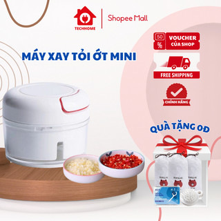 Máy xay tỏi ớt mini cầm tay, Máy xay tỏi ớt, thực phẩm dạng dây rút tiện lợi cho gia đình - TOD