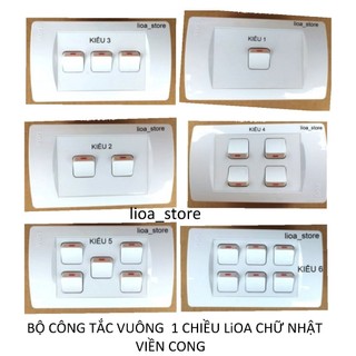 BỘ CÔNG TẮC 1 CHIỀU THÔNG DỤNG  (VIỀN CONG).