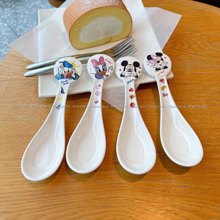 Muỗng súp ăn dặm nhựa melamine Disney Mickey Minnie Donald Daisy cho trẻ em