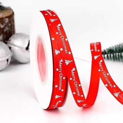 Dây Ruy Băng Lụa Chữ_❤️Noel_Merry Chrismast❤️ _Cuộn 25m