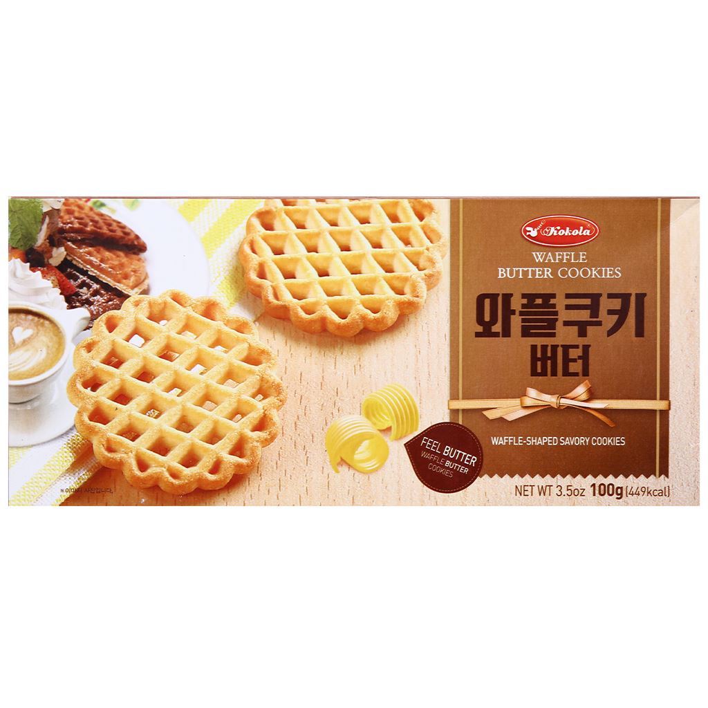 Bánh quy bơ Kokola Waffle Cookies hộp 100g