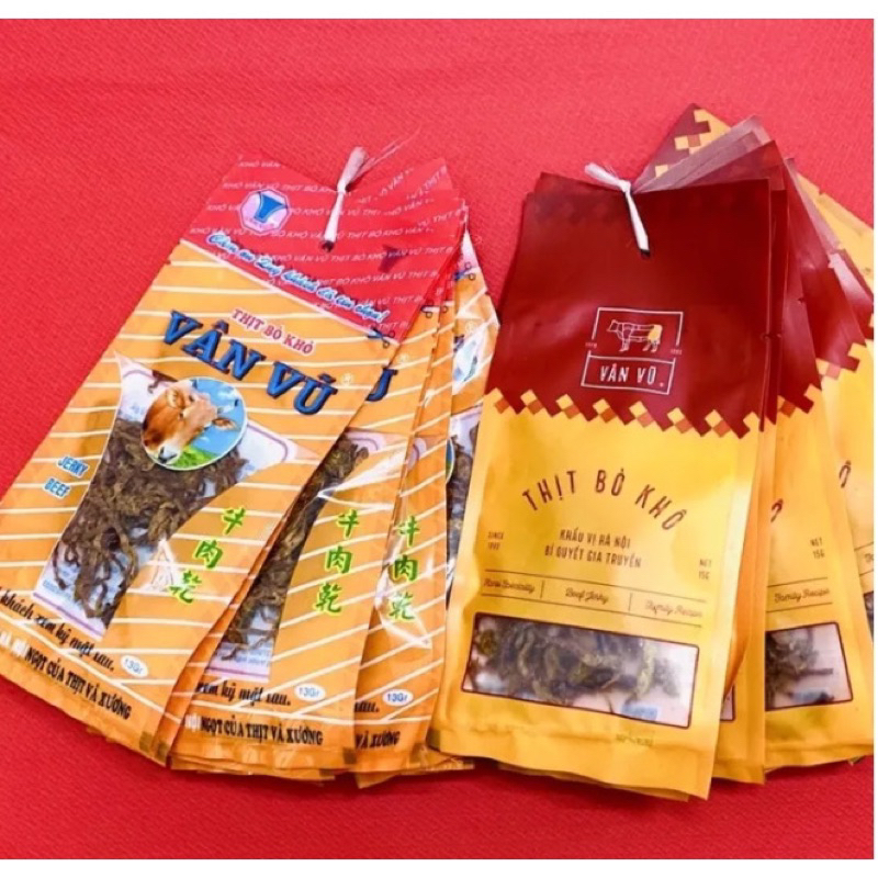10 gói Thịt bò khô vân vũ gói 15g