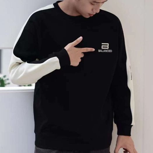 Áo sweater quảng châu local brand, áo thun nam nữ dài tay form rộng cổ tròn unisex