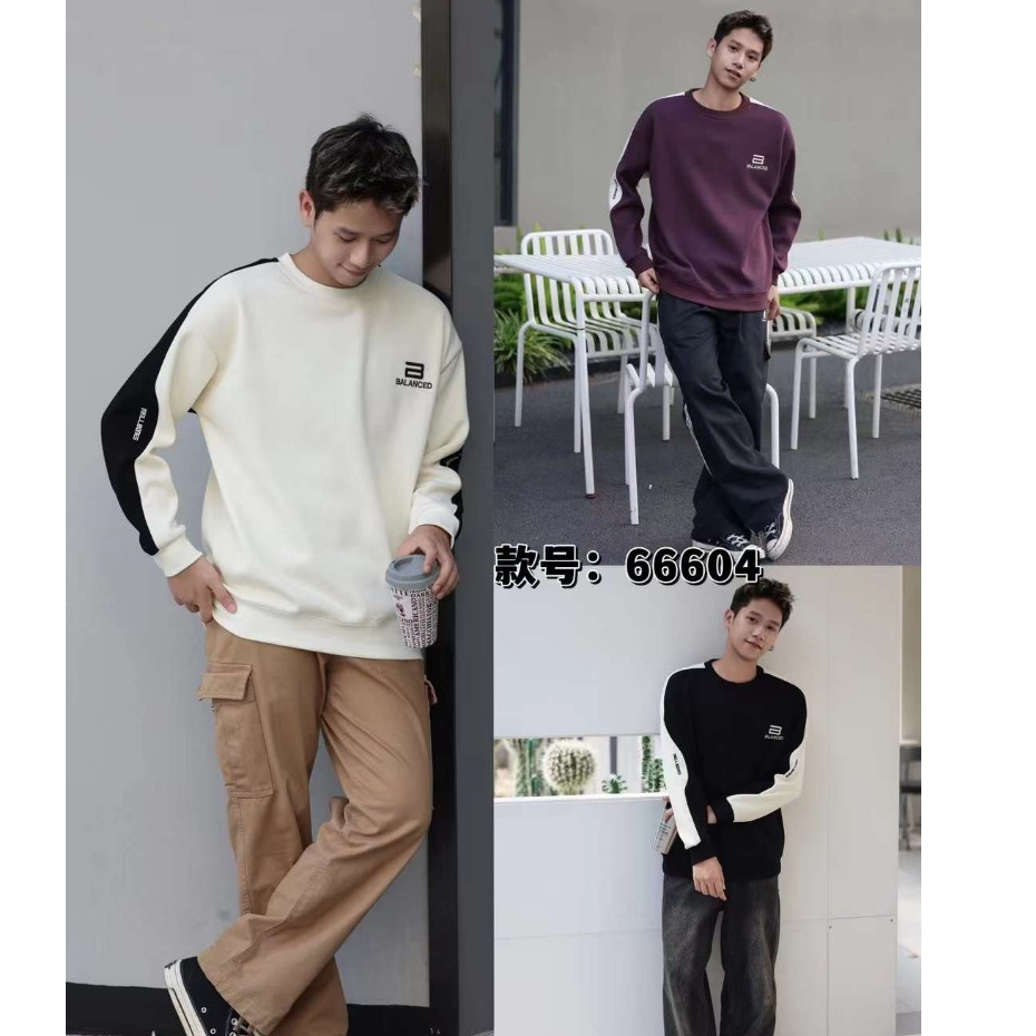 Áo sweater quảng châu local brand, áo thun nam nữ dài tay form rộng cổ tròn unisex