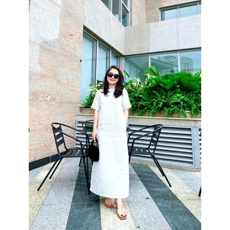 Đầm suông Linen cao cấp basic