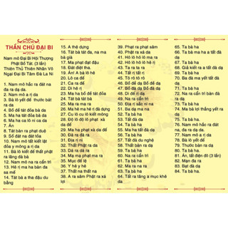 Tờ Chú Đại Bi Và Lời Khấn Nguyện Hằng Ngày- Hương Trang