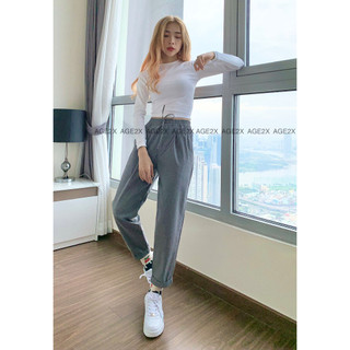 Áo croptop TAY DÀI chính hãng AGE2X hàng VNXK