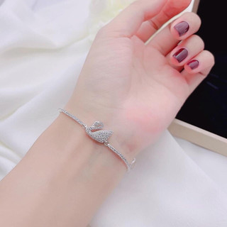 Lắc tay bạc ta dáng thanh mặt thiên nga cao cấp
