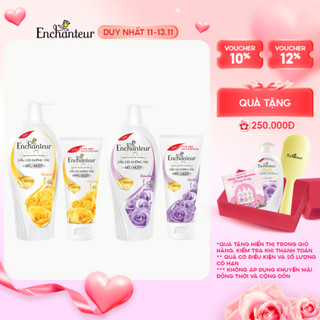 Combo Dầu gội và Dầu Xả Enchanteur Kera-B5 Charming dưỡng tóc siêu mượt và phục hồi 650g & 335g