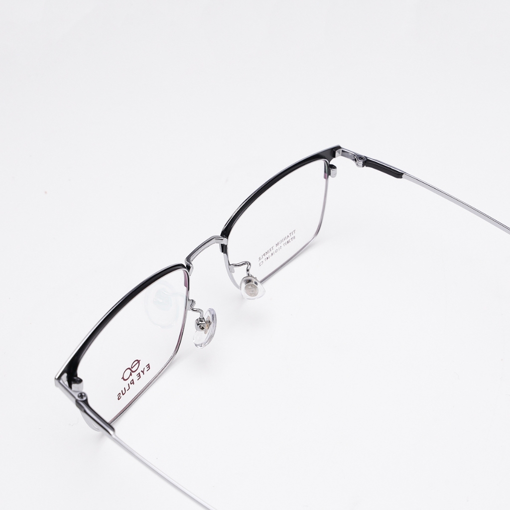 Gọng kính cận vuông clubmaster EYE PLUS 2837, kính phù hợp khuôn mặt nam nữ thời trang unisex