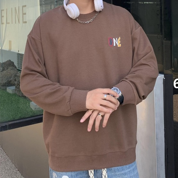 Áo sweater nam nữ local brand, áo thun nỉ dài tay form rộng cổ tròn thời trang