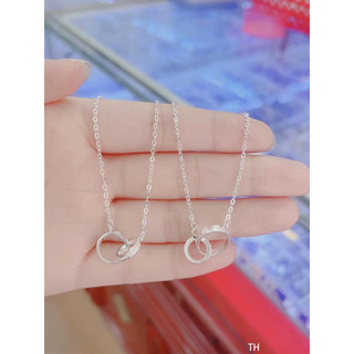 Dây chuyền bạc mặt mặt nhẫn lồng- TRANG SỨC BẠC CAO CẤP