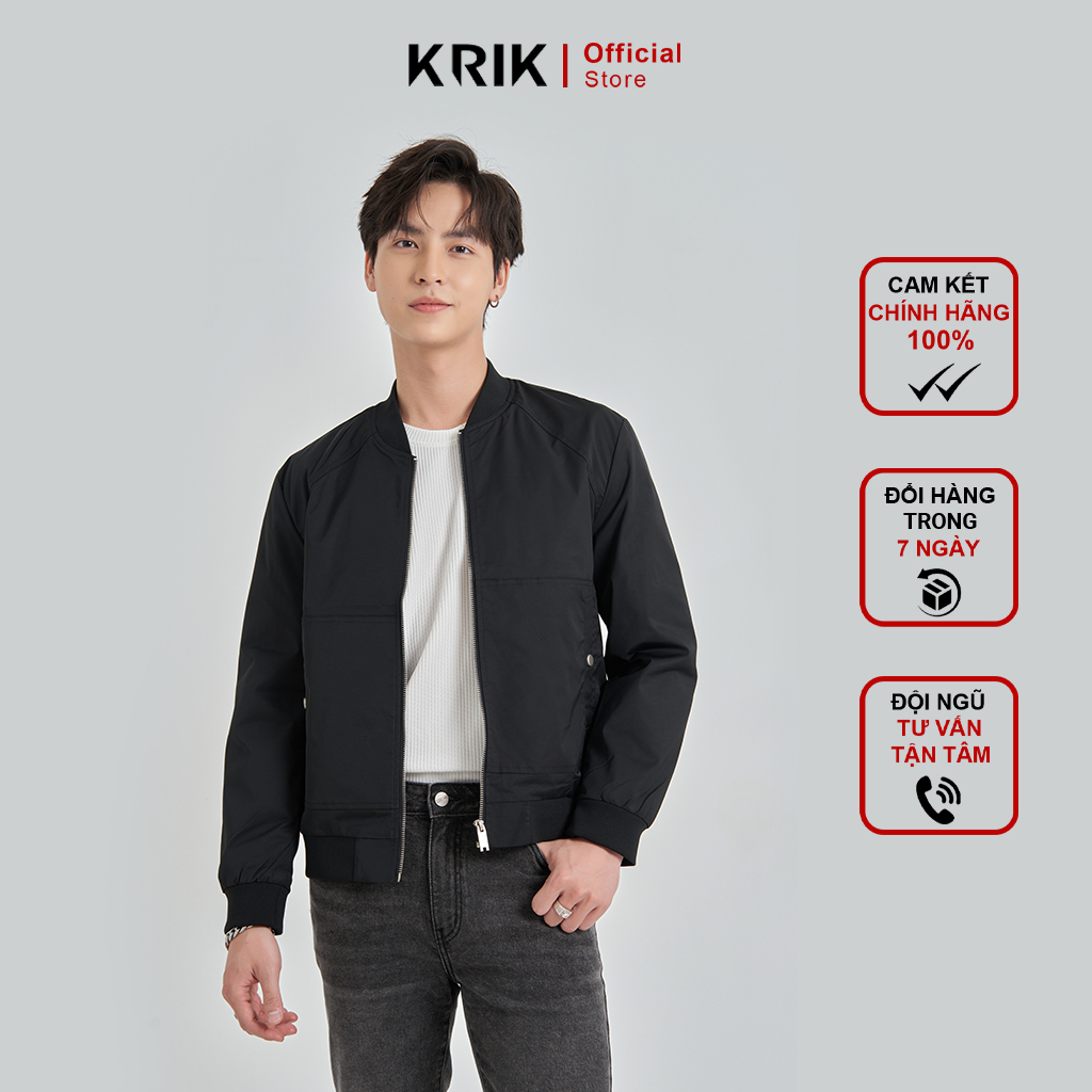Áo Khoác Gió Nam Local Brand KRIK Form Regular Chất Liệu Cao Cấp Lót Áo Trần Bông Giữ Nhiệt Tốt AK5033