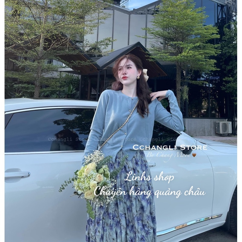 𝐒𝐞𝐭 𝐀́𝐨 𝐋𝐞𝐧 𝐂𝐚𝐫𝐝𝐢𝐠𝐚𝐧 𝐃𝐚̀𝐢 𝐓𝐚𝐲 𝐊𝐞̀𝐦 𝐂𝐡𝐚̂𝐧 𝐕𝐚́𝐲 𝐌𝐢𝐝𝐢 𝐇𝐨𝐚 SANG CHẢNH- Linhs shop