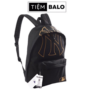 Balo Đen Thể Thao MLB LOGO NY Basic Backpack Chất Liệu Vải Canvas  Trượt Nước Đựng Được Laptop 15,6 Inch TIỆM BALO NÈ