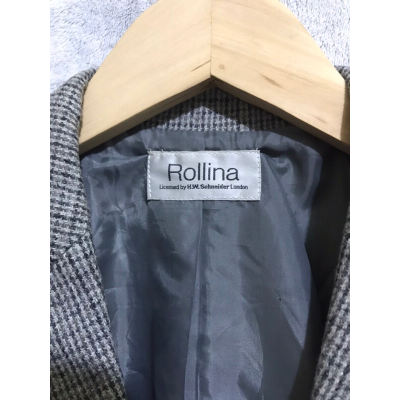 Áo khoác vets kẻ phối chất dạ còn cúc phụ ạ siêu xinhhh