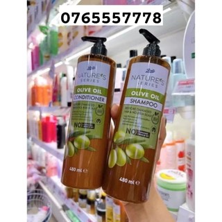 Combo dầu gội và dầu xả Nature'S Series Olive Oil Shampoo 480ml