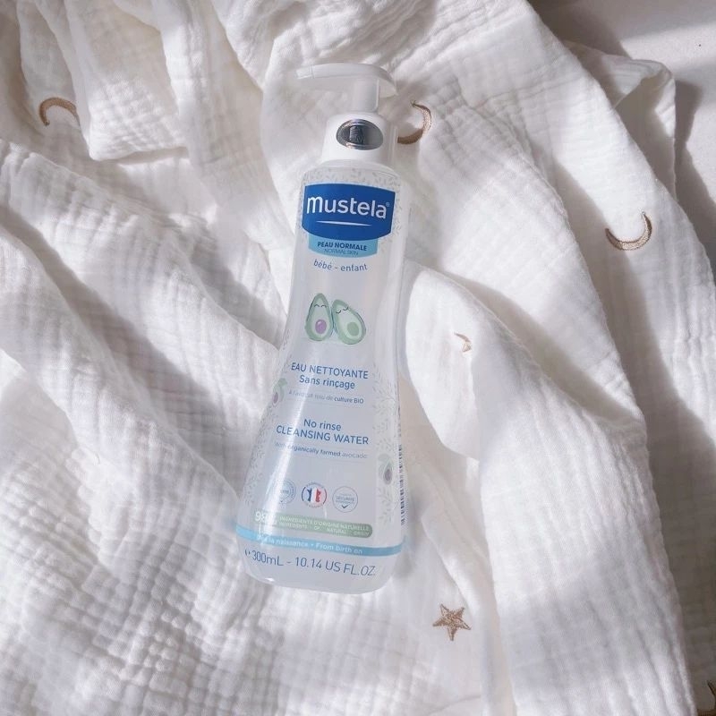 . Nước tắm khô Mustela Nước Làm Sạch Không Cần Rửa Lại Mustela No Rinse Cleansing Water 300ml