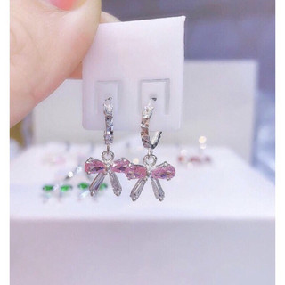 Bông tai nơ xinh xắn bạc ta
