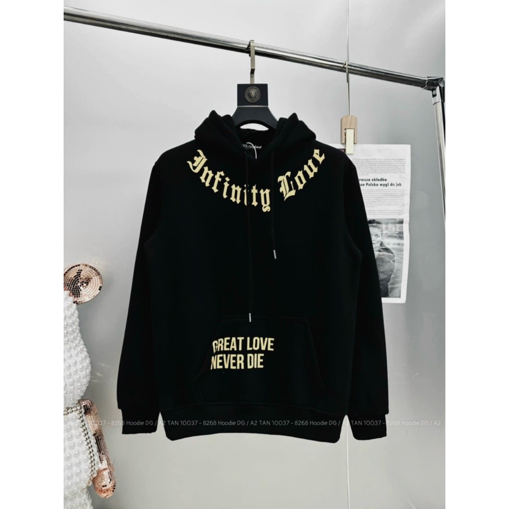 Áo Hoodie Basic in chữ nhũ kim tuyến Áo Hoodie nam nữ  mữ 2 lop form rộng