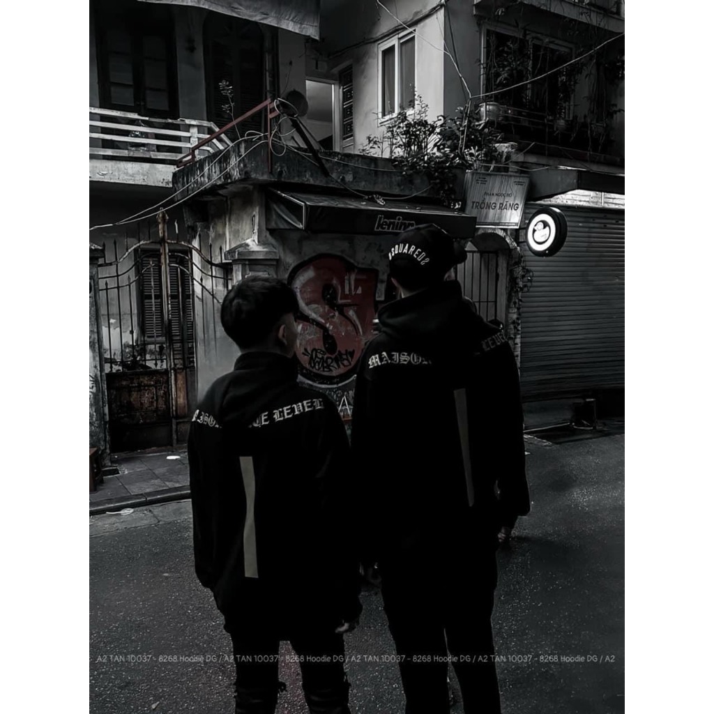 Áo Hoodie Basic in chữ nhũ kim tuyến Áo Hoodie nam nữ  mữ 2 lop form rộng