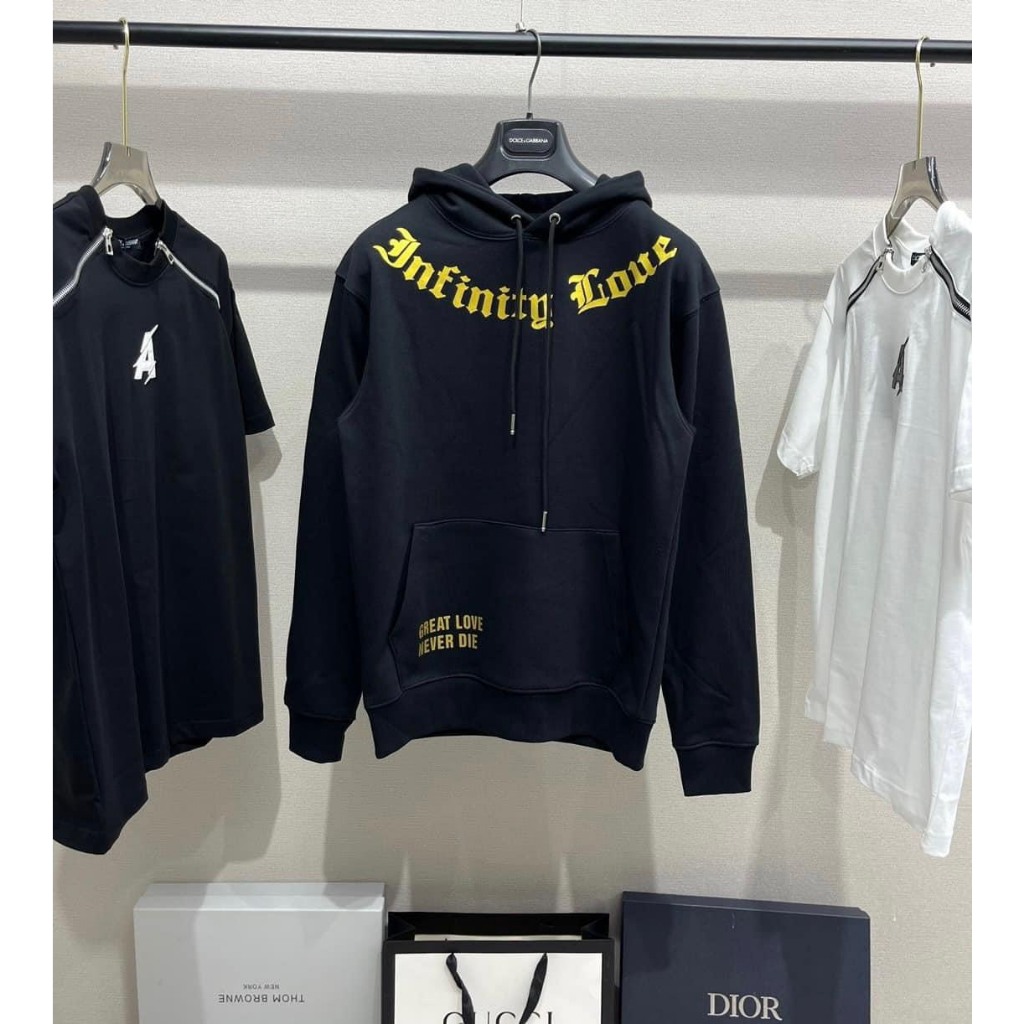 Áo Hoodie Basic in chữ nhũ kim tuyến Áo Hoodie nam nữ  mữ 2 lop form rộng