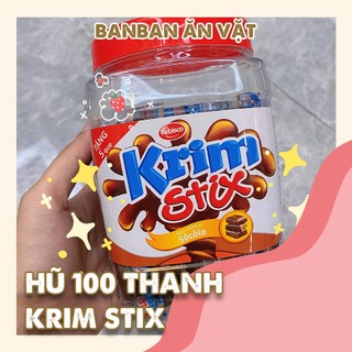 Thanh kẹo mềm krim stix vị socola i hũ 100 que