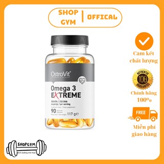 Viên dầu cá Ostrovit Omega 3 Extreme , Fish Oil hỗ trợ đẹp da, cải thiện trí nhớ, hỗ trợ thị lực - Shop Gym