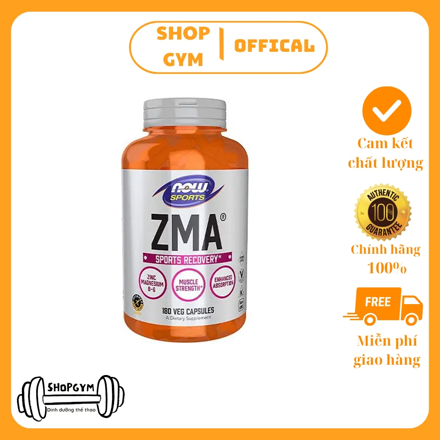 Viên uống Vitamin Now ZMA hỗ trợ tăng testosterone, cải thiện giấc ngủ, tăng test tự nhiên - Shop Gym