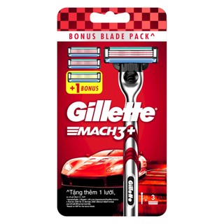 Dao Cạo Râu Gillette Mach3+ New (1 Cán + 2 Lưỡi)